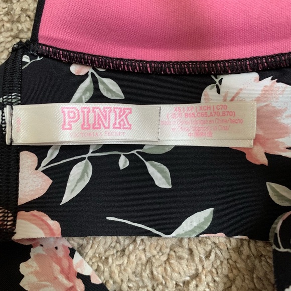 PINK brand Bralette XS floral print /black - Picture 4 of 4